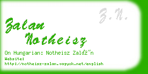 zalan notheisz business card